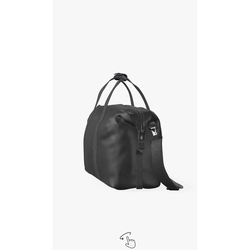 Rains 14200 Hilo Weekend Bag W3 Black Waterproof Travel Duffel NWT
